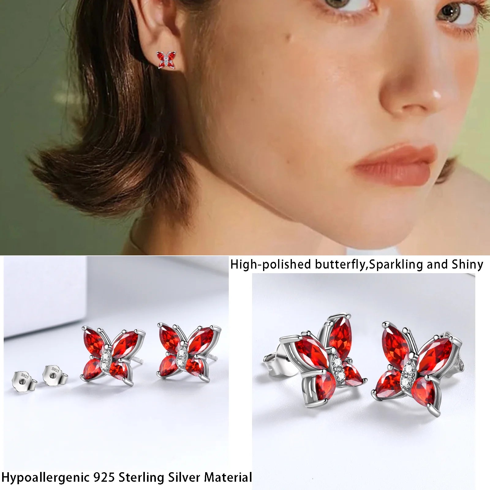 The Monarch Garnet Suite: January Birthstone Collection in 925 Sterling Silver