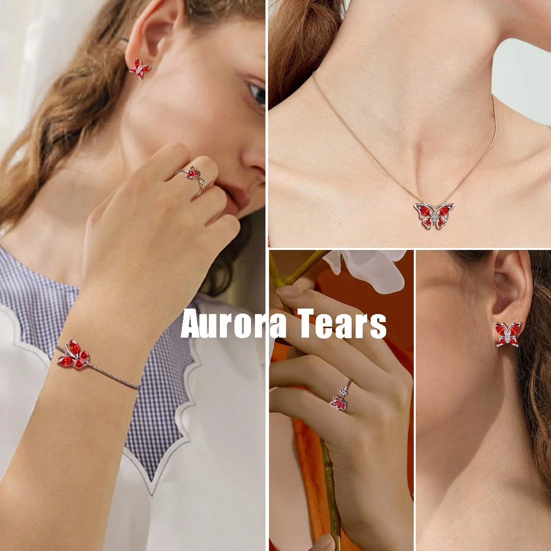 The Monarch Garnet Suite: January Birthstone Collection in 925 Sterling Silver